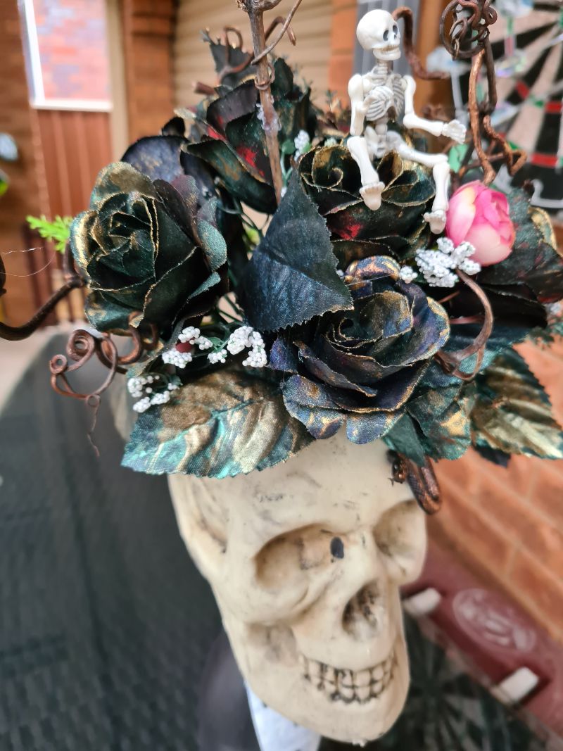 DIY Halloween table flowers