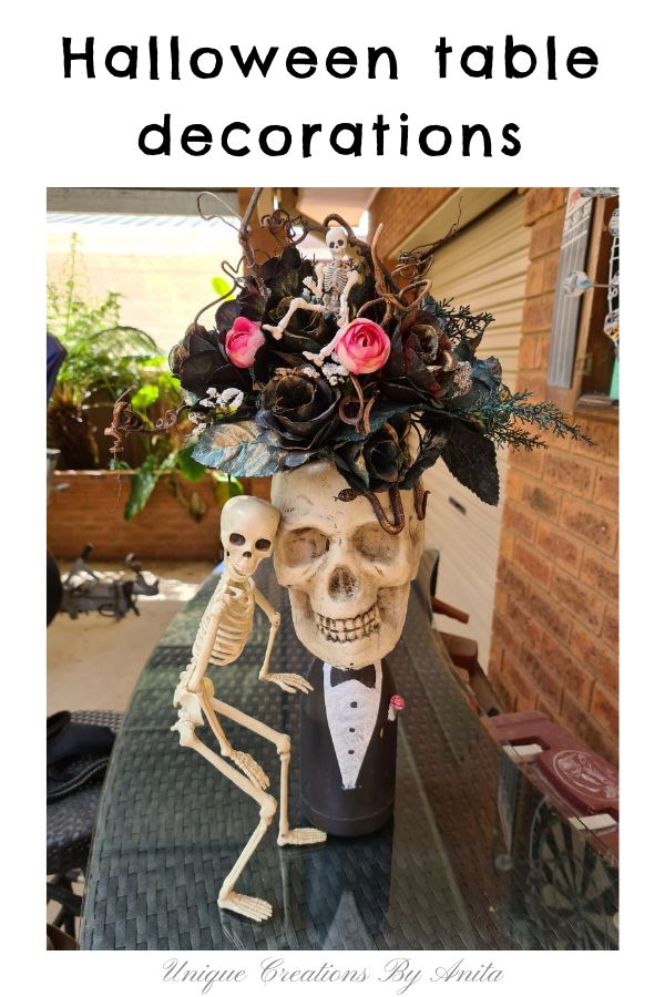 Skull flower arrangement