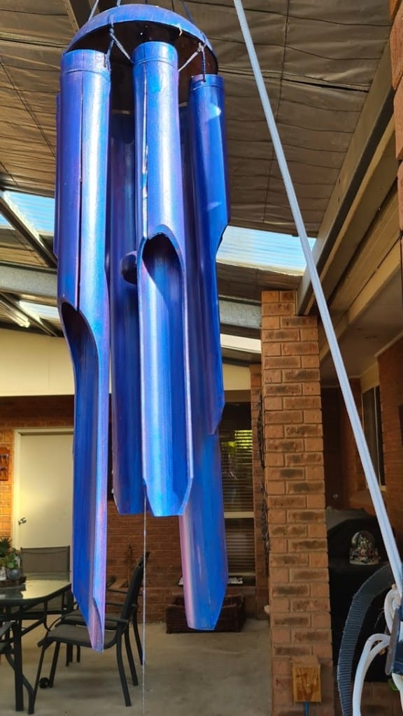 DIY wind chime makeover using Unicorn SPiT and mica powder