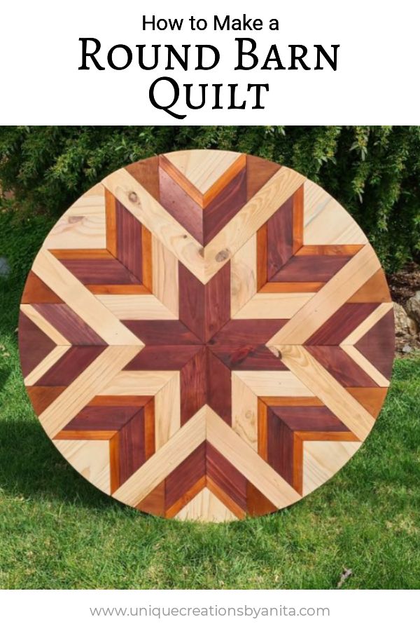 How to make a round barn quilt wall art. 