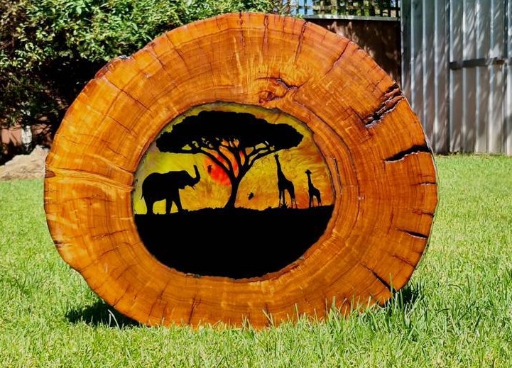 Wood slice suncatcher