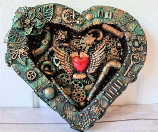 DIY Cardboard Steampunk Heart Project