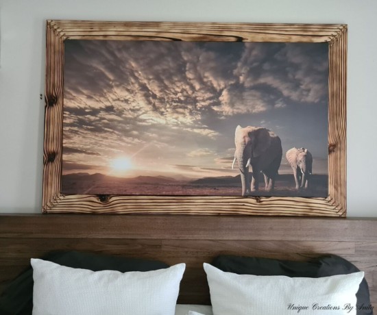 Wood burning picture frame
