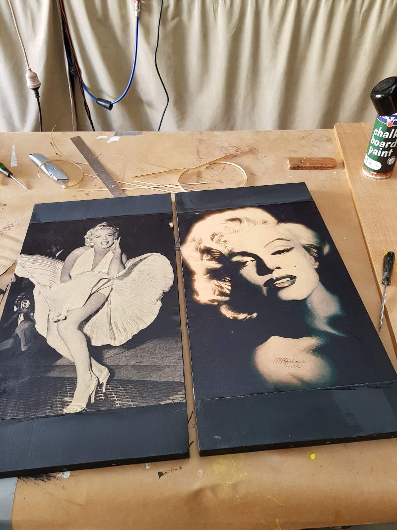 Old dressing table gets a Marilyn Monroe Decoupage makeover