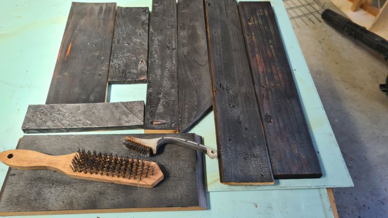How to burn scrap wood and add colour to your wall hanging using Shou Sugi Ban.