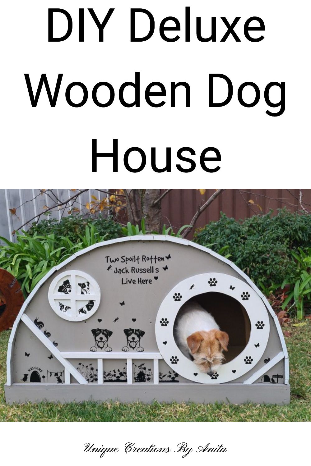 Handmade dog kennel for your pampered pooch. 