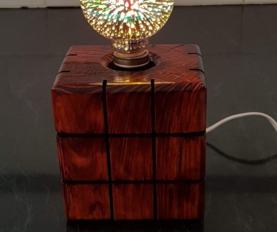 DIY wooden lamp