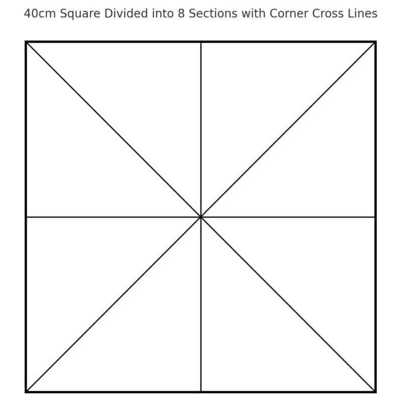 Draw guide line on the wooden base