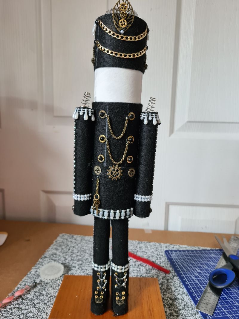 Handmade steampunk Christmas nutcracker