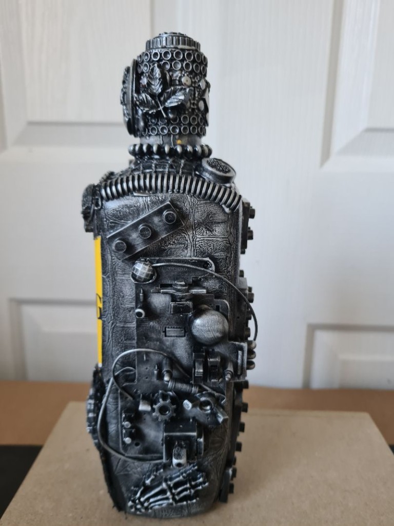 Nuts, bolts and circuit board pieces collected for a steampunk look.