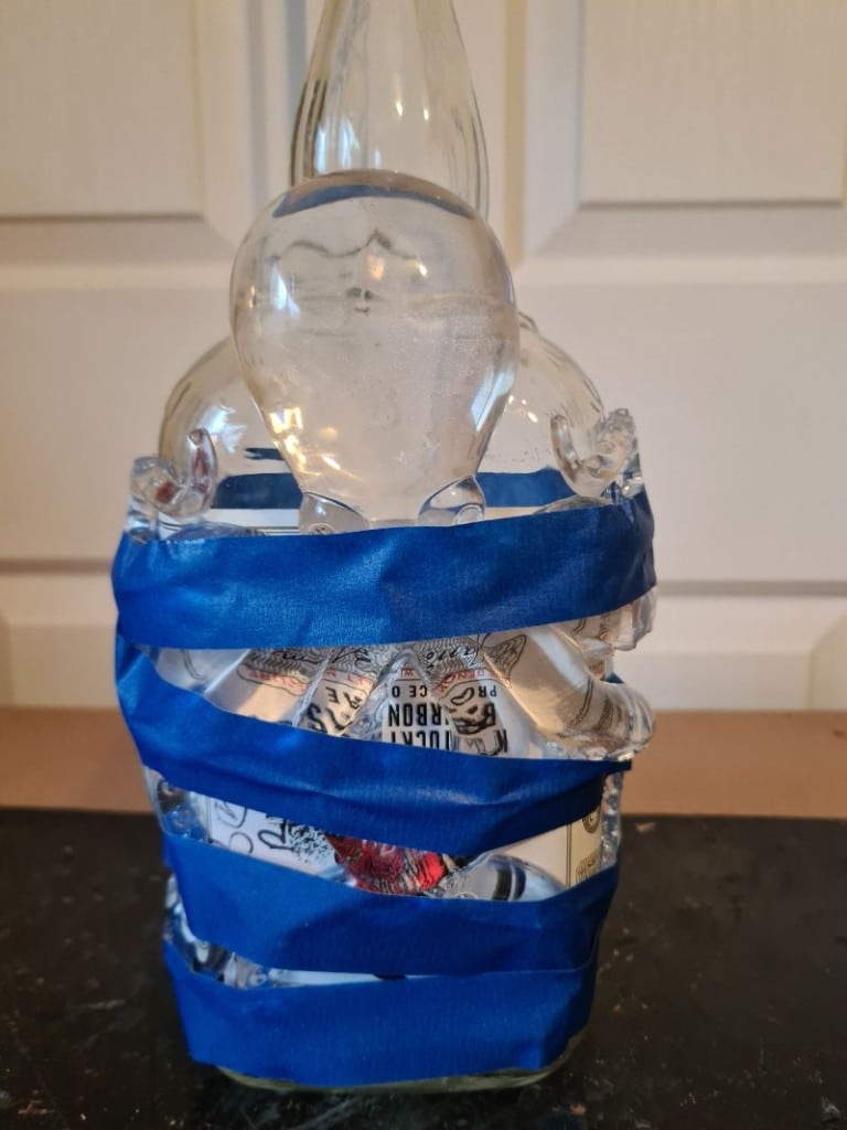 Kraken moulded and taped while drying 