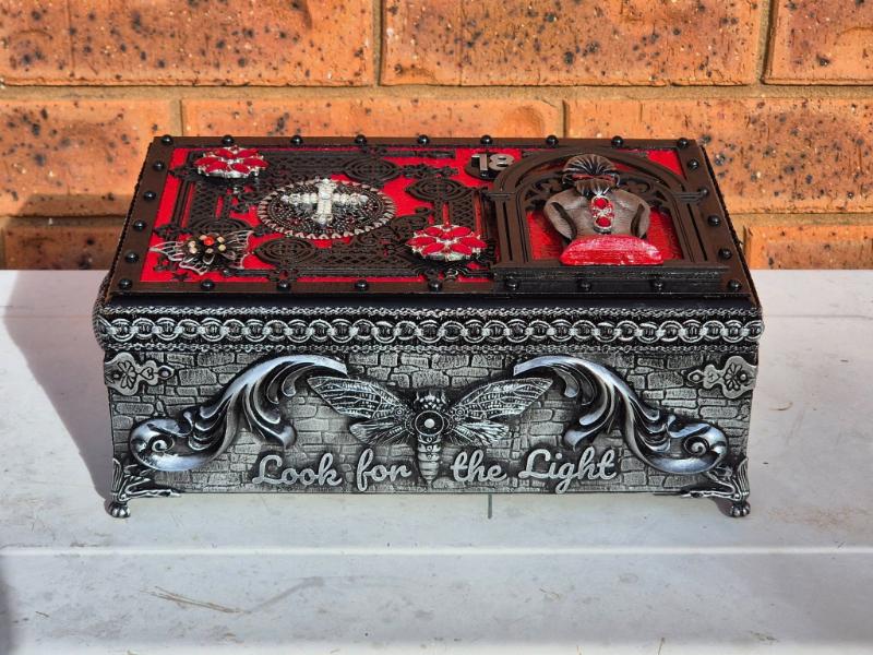 Gothic assemblage jewellery box