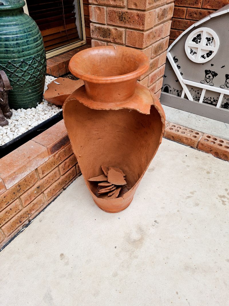 Upcycled terracotta pot