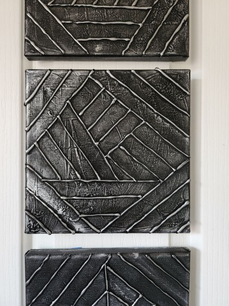 added texture on background from using recycled canvas