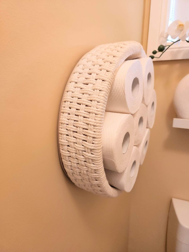 Bamboo Steamer Toilet Roll Holder - Unique Creations By Anita