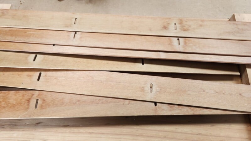 loose blinds ready for cutting