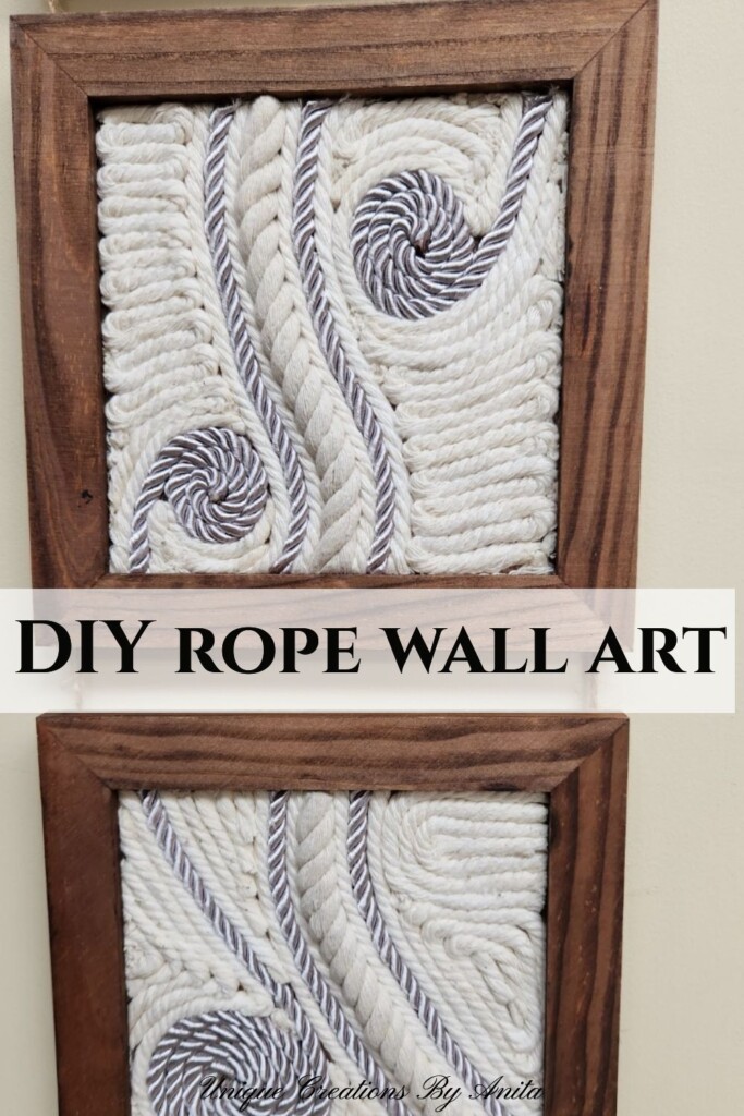 DIY rope wall art. Experiment with different patterns and designs to make your rope wall art unique and personalized. 