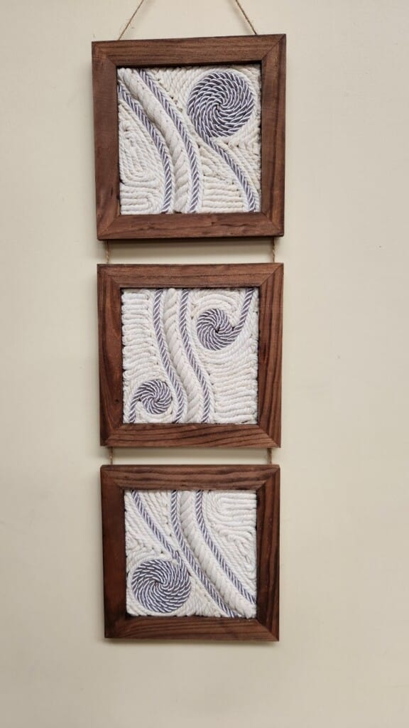 Decorative rope wall hanging