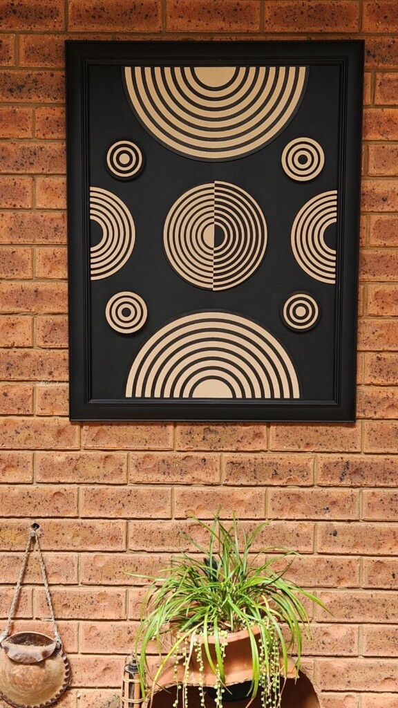 laser cut geometric wall art