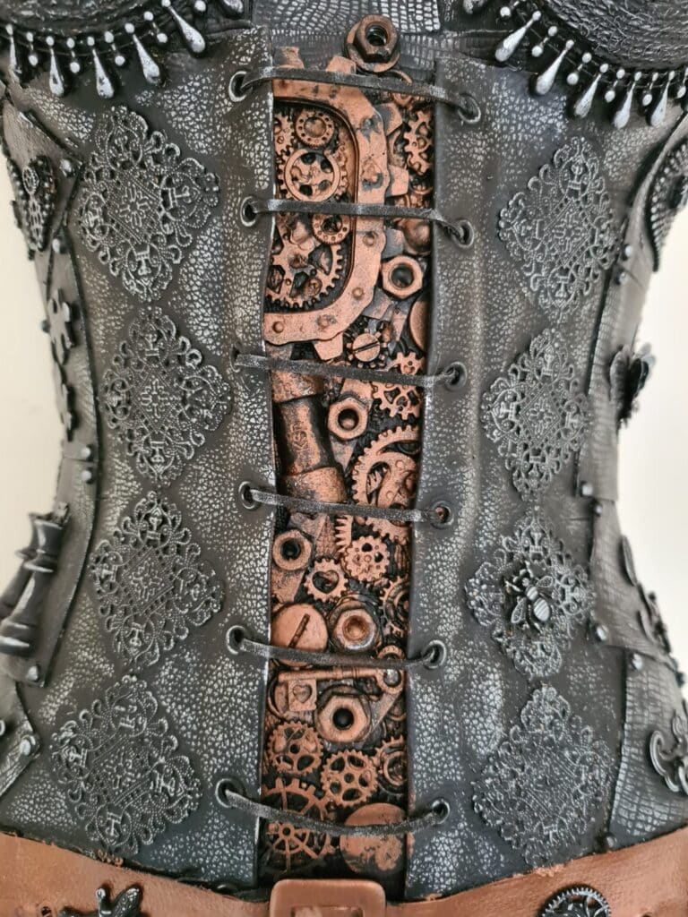 adding rust colour detail to focal points - middle