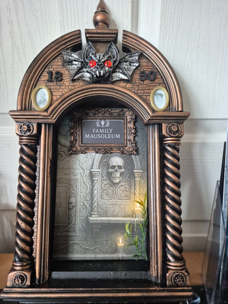 AI-generated image of mausoleum interior