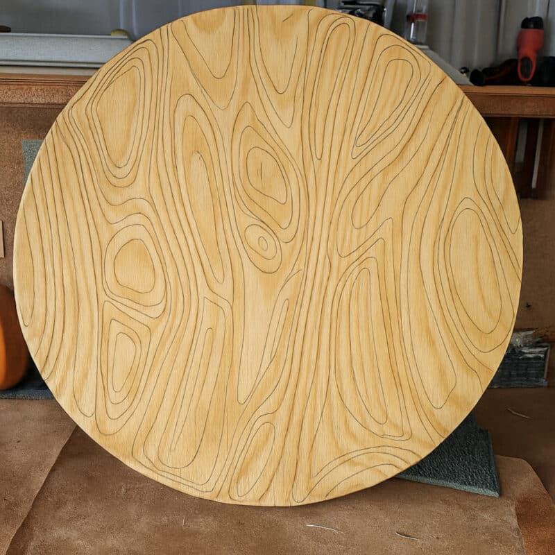 pencil line to guide carving 