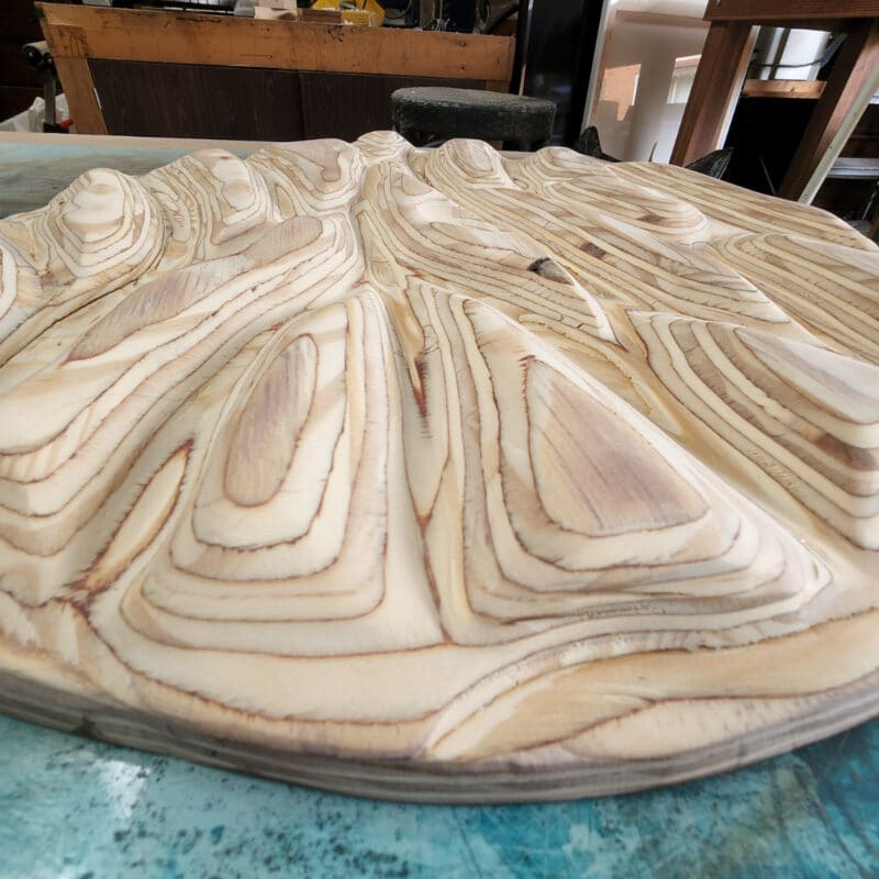 Side view after carving