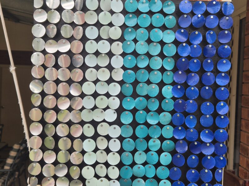 close up view of large head nails