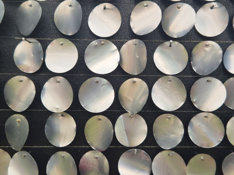 close up view of small head nails
