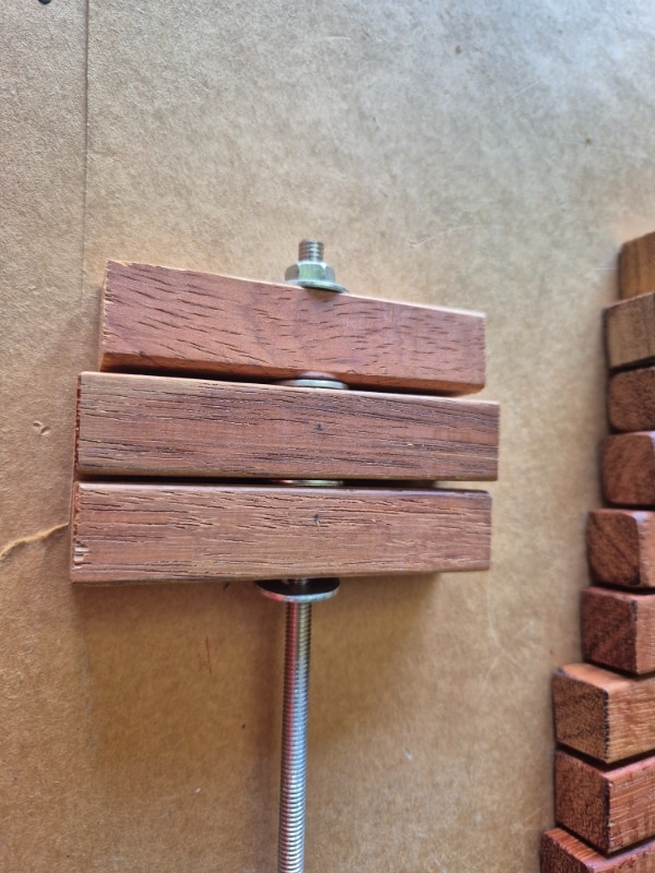 assembling the wind spinner on the rod