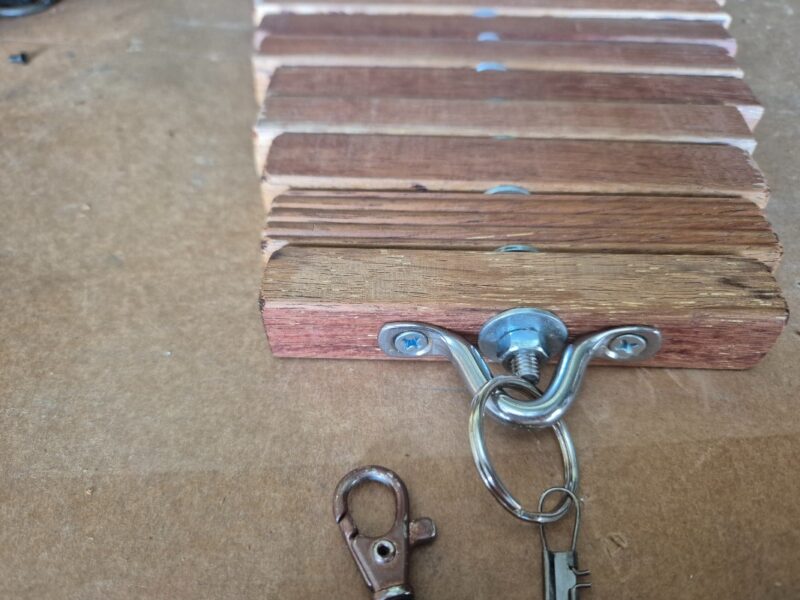 hanging mechanism attached