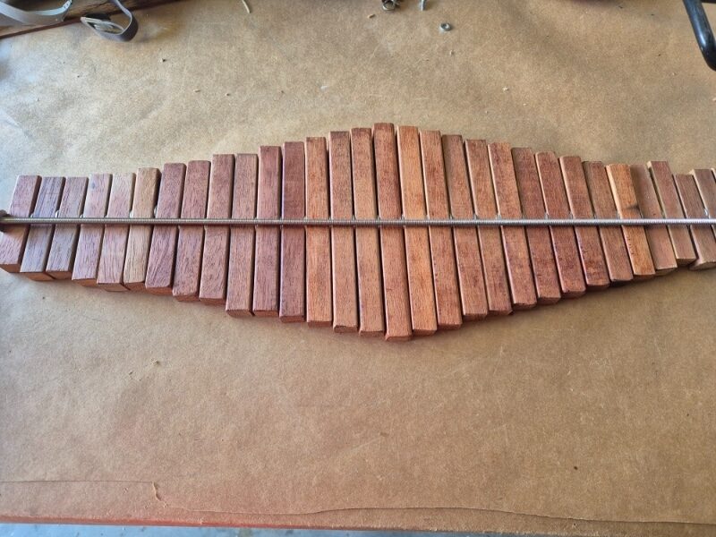wood pieces cut to size for wind spinner