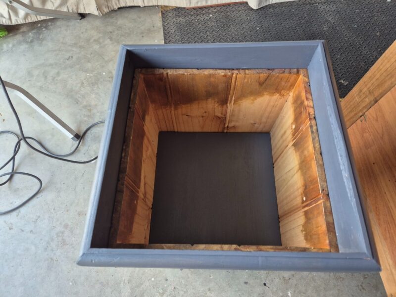 inside view of false bottom
